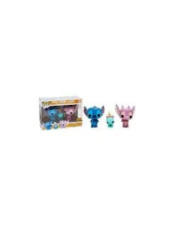 Kyseii Figurine Pop 3 Pack Stitch, Scrump & Angel EXCLUSIVE Hot Topic (Disney Lilo & Stitch)