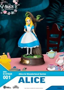 Disney Alice Au Pays Des Merveilles - Figurine Alice Ou Chat Du Cheshire, Mini Diorama D-Stage -Jeux Vidéo Soldes Magasin alice au pays des merveilles figurine alice chat du cheshire mini diorama stage 2