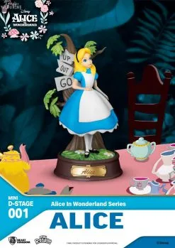 Disney Alice Au Pays Des Merveilles - Figurine Alice Ou Chat Du Cheshire, Mini Diorama D-Stage