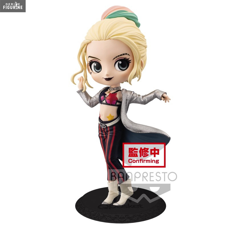 DC Comics, Birds Of Prey - Figurine Harley Quinn Argent Ou Gris Vol. 2, Q Posket 1 DC Comics, Birds Of Prey - Figurine Harley Quinn Argent Ou Gris Vol. 2, Q Posket
