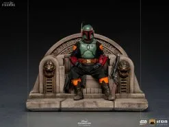 Star Wars The Mandalorian - Figurine Boba Fett Seul Ou Boba Fett & Fennec, On Throne Art Scale