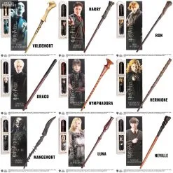 Harry Potter - Réplique Baguette Harry, Voldemort, Hermione, Ron, Drago, Luna, Neville, Mangemort Ou Nymphadora