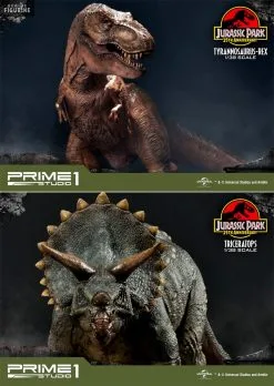 Jurassic Park - Figurine Tyrannosaurus-Rex Ou Triceratops, Prime Collectibles