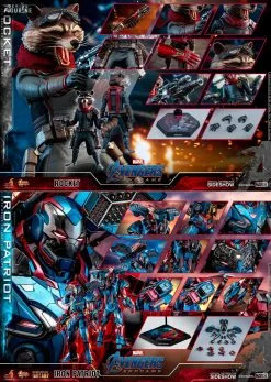 Marvel, Avengers : Endgame - Figurine Rocket Racoon Ou Iron Patriot, Movie Masterpiece