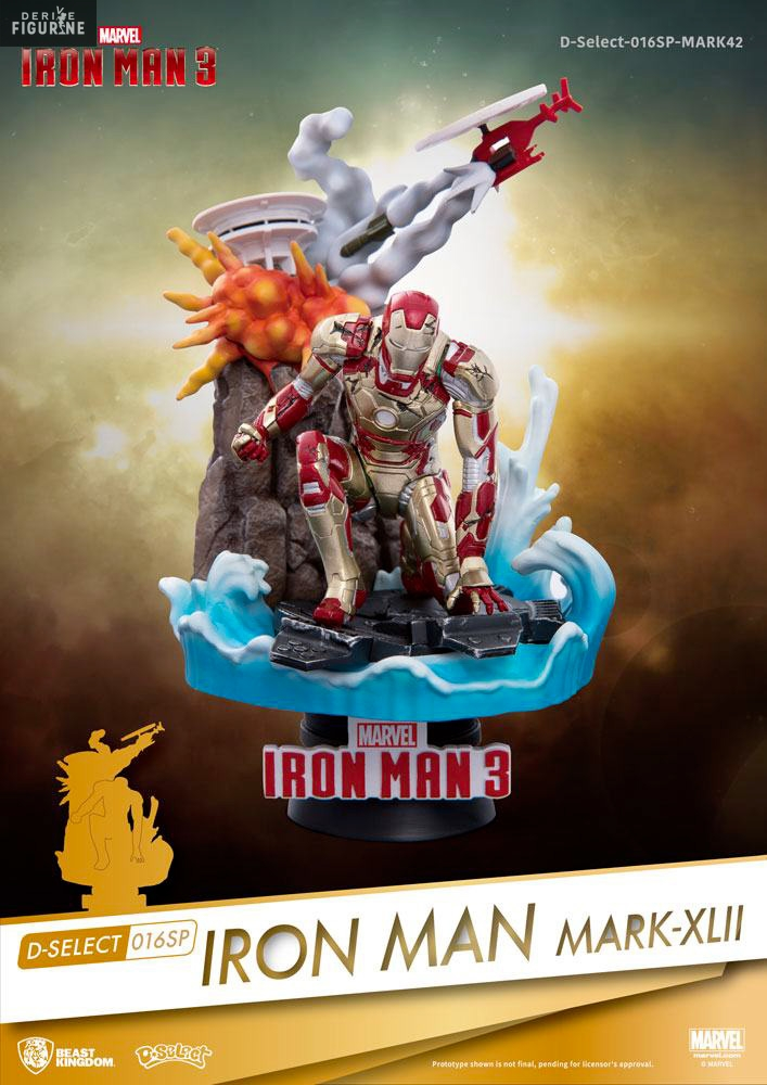 Marvel, Iron Man 3 - Figurine Iron Man Mark XLII, D-Select 1 Marvel, Iron Man 3 - Figurine Iron Man Mark XLII, D-Select