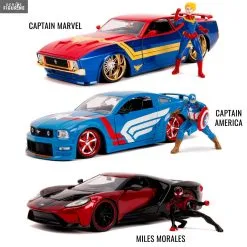 Marvel - Pack Véhicule + Figurine Captain Marvel, Captain America Ou Miles Morales -Jeux Vidéo Soldes Magasin marvel pack vehicule figurine captain marvel captain america miles morales 2