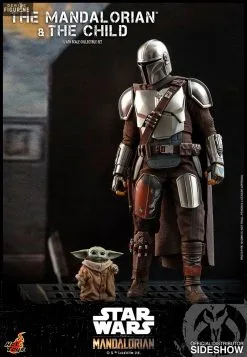 Star Wars The Mandalorian - Pack 2 Figurines The Mandalorian & The Child Classique Ou Deluxe