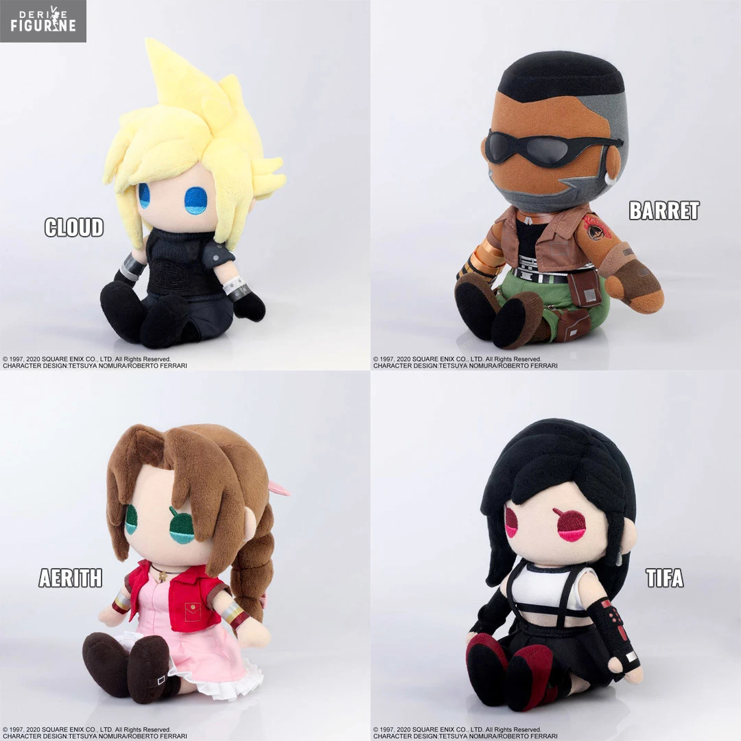 Final Fantasy VII Remake - Peluche Cloud, Tifa, Aerith Ou Barret 2 Final Fantasy VII Remake - Peluche Cloud, Tifa, Aerith Ou Barret – Image 2
