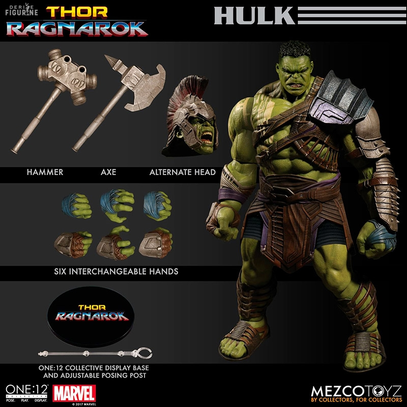 Marvel, Thor Ragnarok - Figurine Hulk, One:12 6 Marvel, Thor Ragnarok - Figurine Hulk, One:12 – Image 6