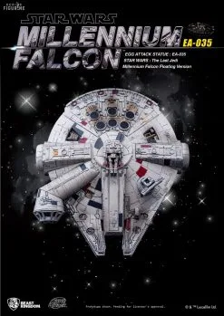 Star Wars Episode VIII - Figurine Faucon Millénium Vers. Flottante (floating), Diorama Egg Attack